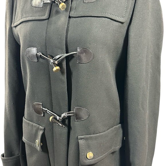 Black Zara Toggle Coat size Medium - Picture 3 of 8